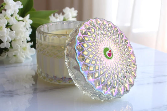 Vela Plandor Gardenia Colonial – Floral y Fresca (300g, Vidrio con tapa, 100% Cera de Soya Natural)